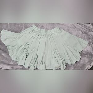 She and Sky Green Mini Skater Skort with Pleats